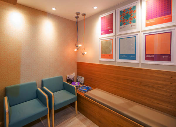 Sala de espera da Clínica Alvo